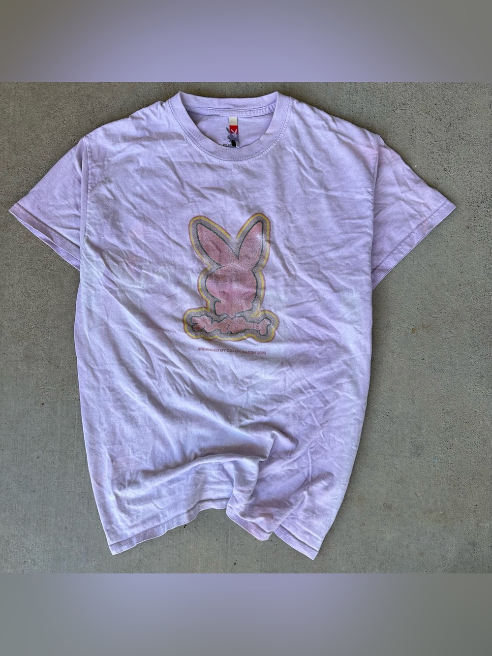 Playboy Bunny Men’s Purple Japanese Style Streetwear Graphic Tee Size M